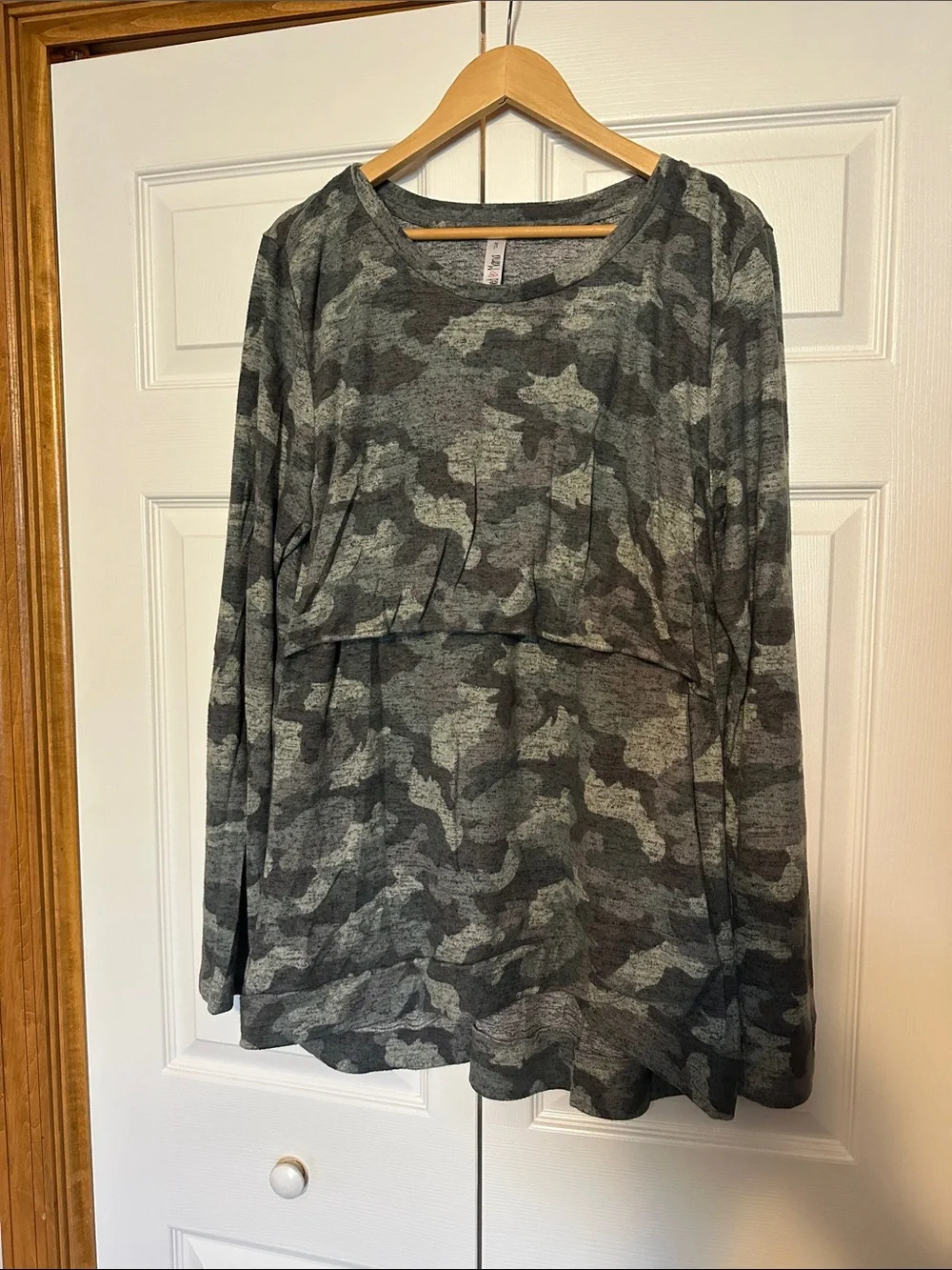 Latched Mama Gray Knit Nursing Top